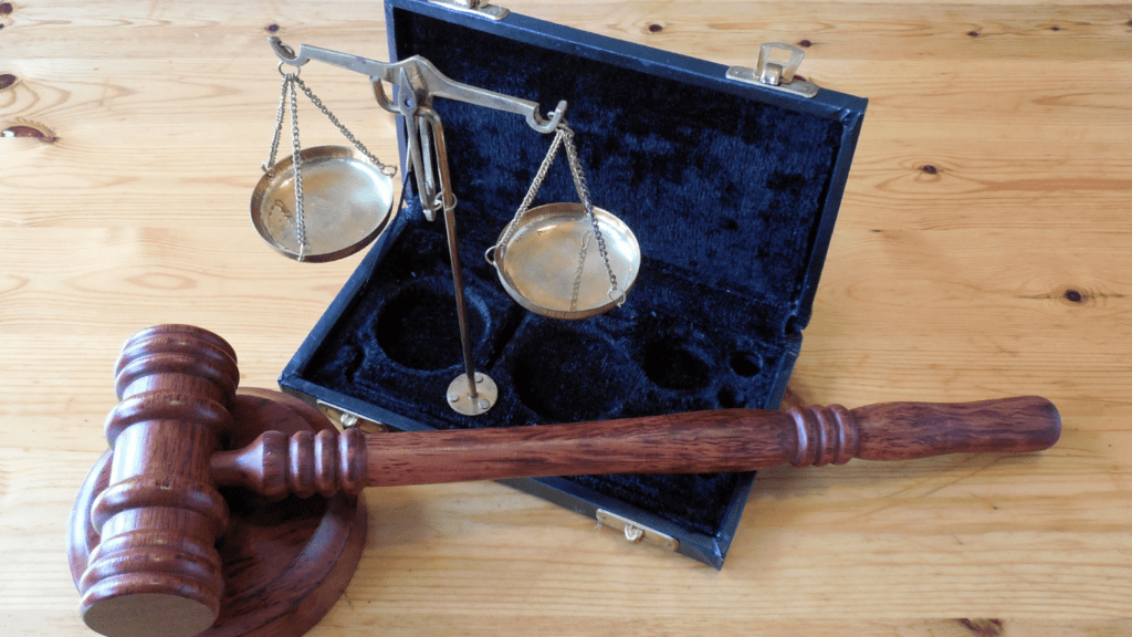 judge's gavel and scales of justice