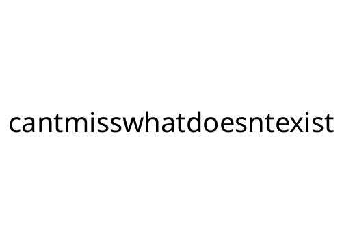 cantmisswhatdoesntexist