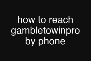 how to reach gambletowinpro by phone